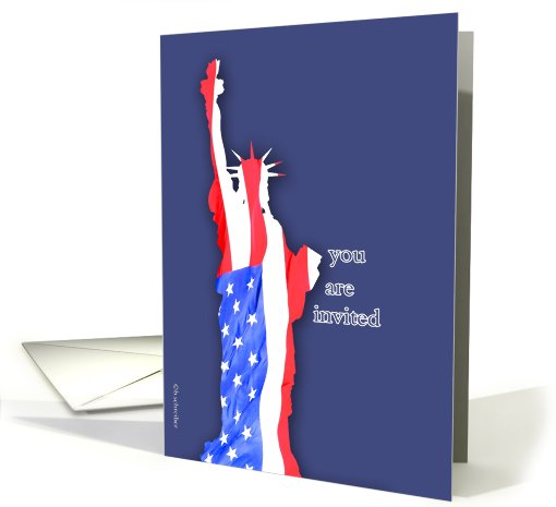 invitation fourth of July party, red white and blue,... (812318)