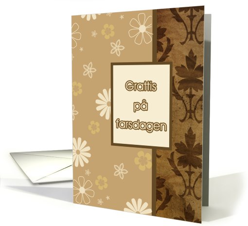 Grattis på farsdagen, Swedish happy father's day card, tan... (820472)