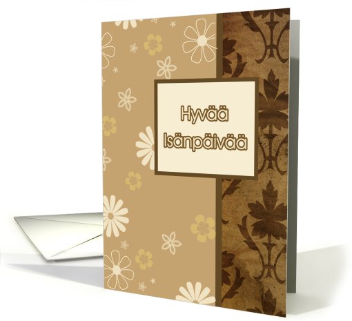 Hyv Isnpiv, Finnish happy father's day card, floral... (820493)