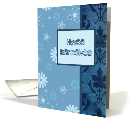 Hyv Isnpiv, Finnish happy father's day card, floral... (820494)