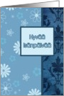 Hyv Isnpiv, Finnish happy father’s day card, floral ornaments card