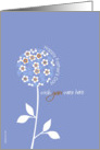 to my Dad, I miss you, happy father’s day card, graphic blue flower card