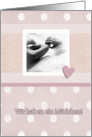 wir haben ein Mdchen, German birth announcement girl card