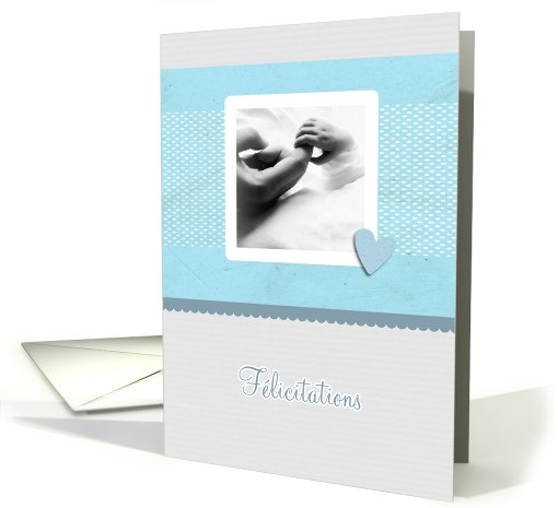 flicitations naissance fils, french congratulations birth son card