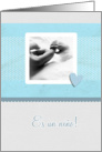 es un nio, Spanish announcement, it’s a boy card