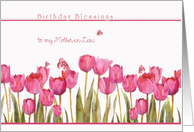 to my mother-in-law,birthday blessings,christian birthday card,tulips card