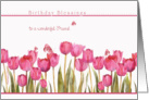 to a wonderful friend, blessings,christian birthday card,tulips card