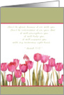 Isaiah 41:10, scripture encouragement card, tulips and butterfly card