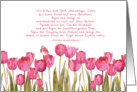 German language, Irish blessing for home, tulips and butterfly card