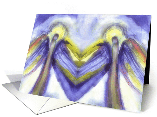 Guardian angels protecting you, Psalm 91, Watercolor card (830209)