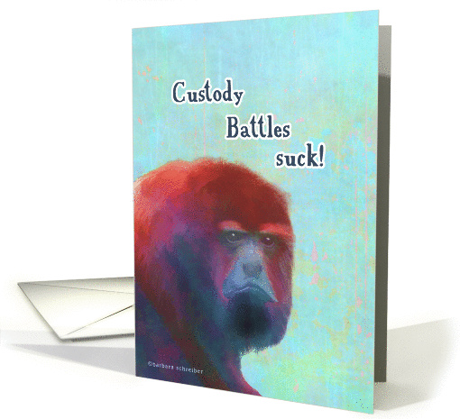 custody battles suck, visitation rights, sad monkey card (844189)