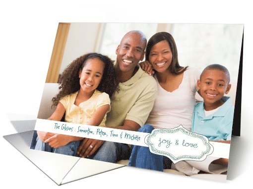 merry christmas, photo card, green & white card (851145)