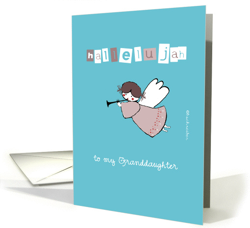 to my Granddaughter, hallelujah, christmas card, cute... (854920)