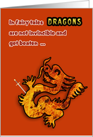 dragons get slain, addiction recovery encouragement, 12 steps card