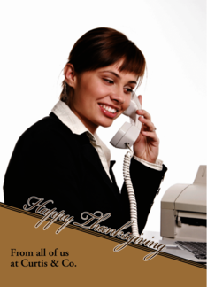 Business Thanksgiving Custom Photo Brown
