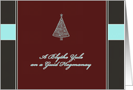 Merry Christmas & happy new year in Scots, A Blythe Yule, card