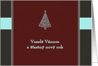 Merry Christmas & happy new year in Czech, veselé Vánoce card