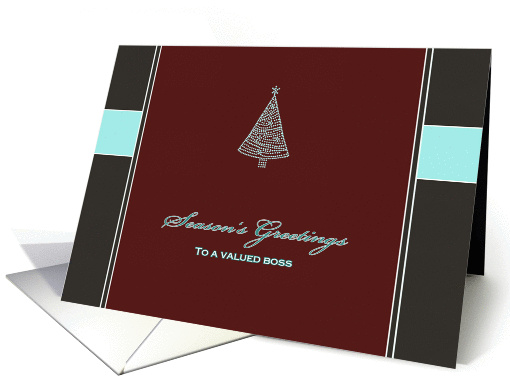 Season's Greetings, to a valued Boss, business christmas card (863366)