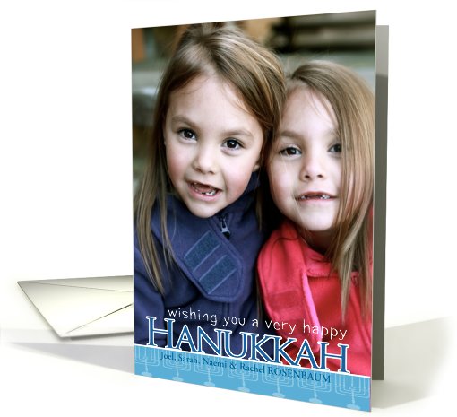 Happy Hanukkah, Chanukah photo card, menorah card (863384)