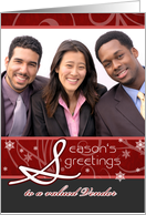 Season’s Greetings, to a valued vendor, business christmas photo card, card