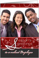 Season’s Greetings to Valued Employee Business Christmas Custom Photo card