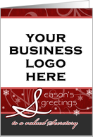 Season’s Greetings to Valued Secretary Business Christmas Custom Logo card