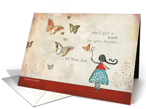 Live Your Dreams Illustration Motivational Encouragement card (869161)
