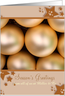 Season’s Greetings Customizable Business Christmas Ornaments card