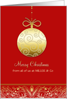 Merry Christmas, business customizable Christmas card, ornament card