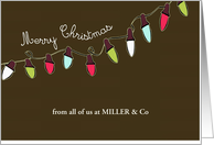 Merry Christmas, business customizable Christmas card, lights card