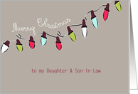 to my Daughter & Son-in-Law, Merry Christmas, Christmas lights, card