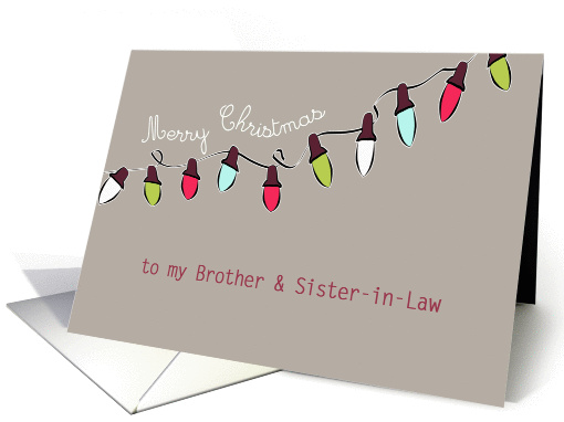 to my Brother & Sister-in-Law, Merry Christmas, Christmas lights, card