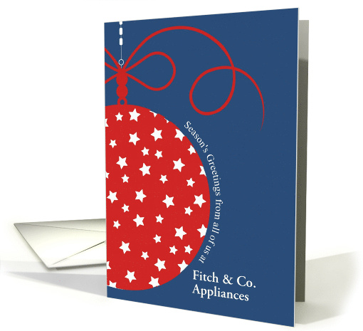 Season's Greetings, Business Custom Personalized Christmas card