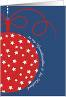 to my Granddaughter & Husband, Christmas Card, red, white & blue, card