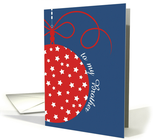 to my Brother, Christmas Card, red, white & blue, stars card (877214)