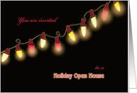 Invitation to Christmas Holiday Open House Shining Lights card