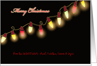 merry Christmas, customizable Christmas card, shining Lights card
