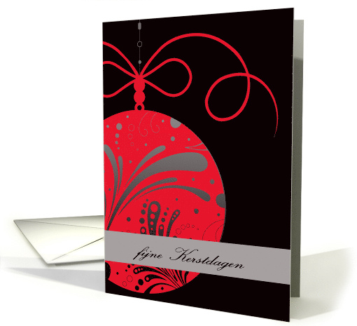 Fijne Kerstdagen,Merry Christmas in Dutch Ornament Red card (878389)