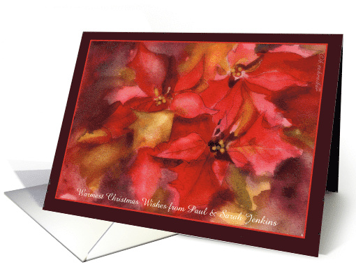 From Personalized Name Christmas Poinsettias card (878842)