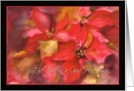 A Blythe Yule, Merry Christmas in Scots , poinsettias, card