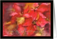 Buon Natale, Merry Christmas in Italian, poinsettia card