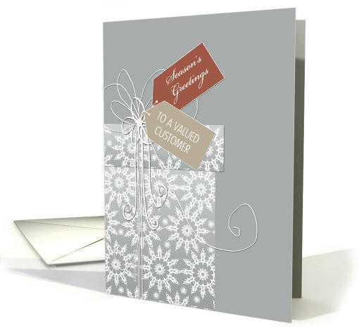 Business Christmas card for Customer, elegant gift, white... (881669)