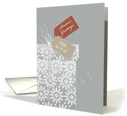 Season's Greetings, Christmas card from all of us, elegant... (881680)