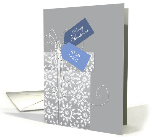 Christmas card for Uncle, gift, snowflakes, elegant card (882435)