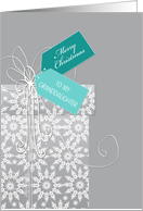Christmas card for Granddaughter, gift, snowflakes, elegant card