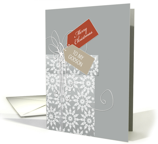 Christmas for Godson Elegant Gift with Snowflakes card (883669)