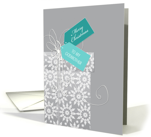Christmas for Godmother Elegant Gift with Snowflakes card (883670)