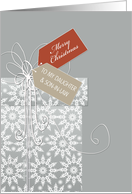 Christmas card for Daughter & Son-in-Law, gift, snowflakes, elegant card