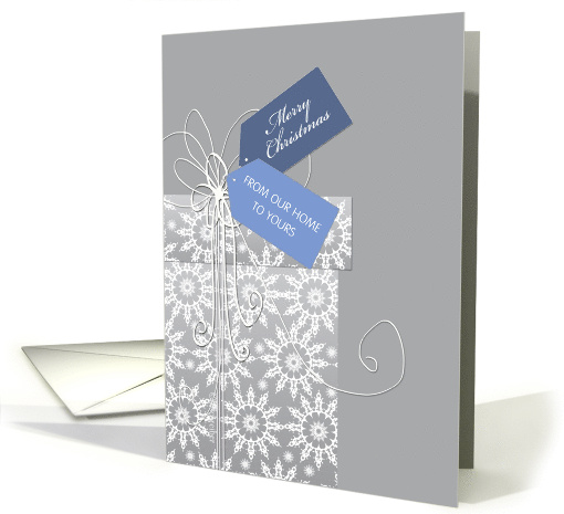 From our Home to Yours Elegant Christmas Gift with Snowflakes card