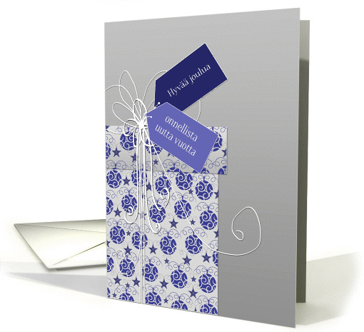 Merry Christmas & Happy New Year in Finnish, ornaments card (884486)